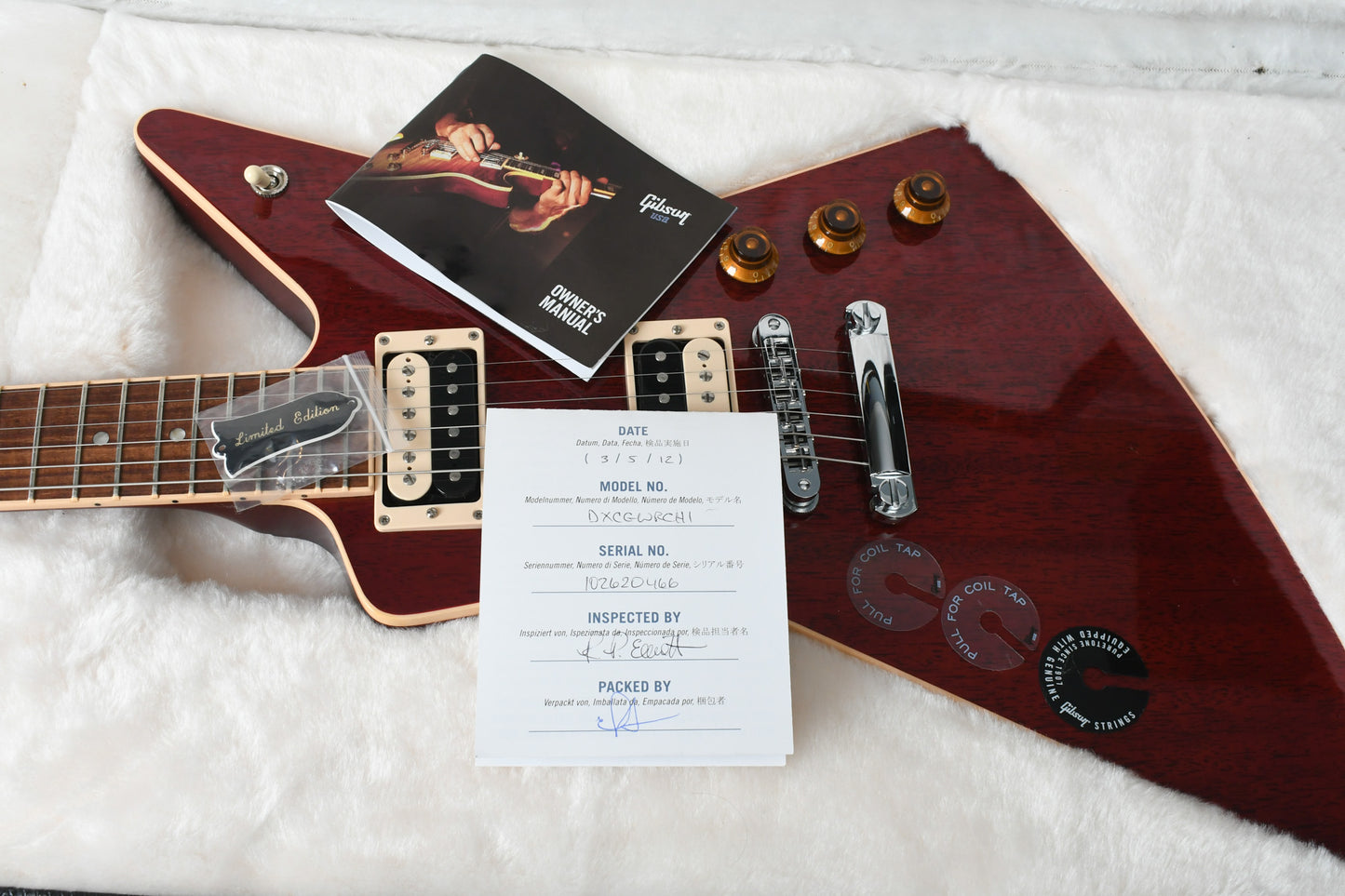2012 Gibson Explorer Traditional Pro Wine Red