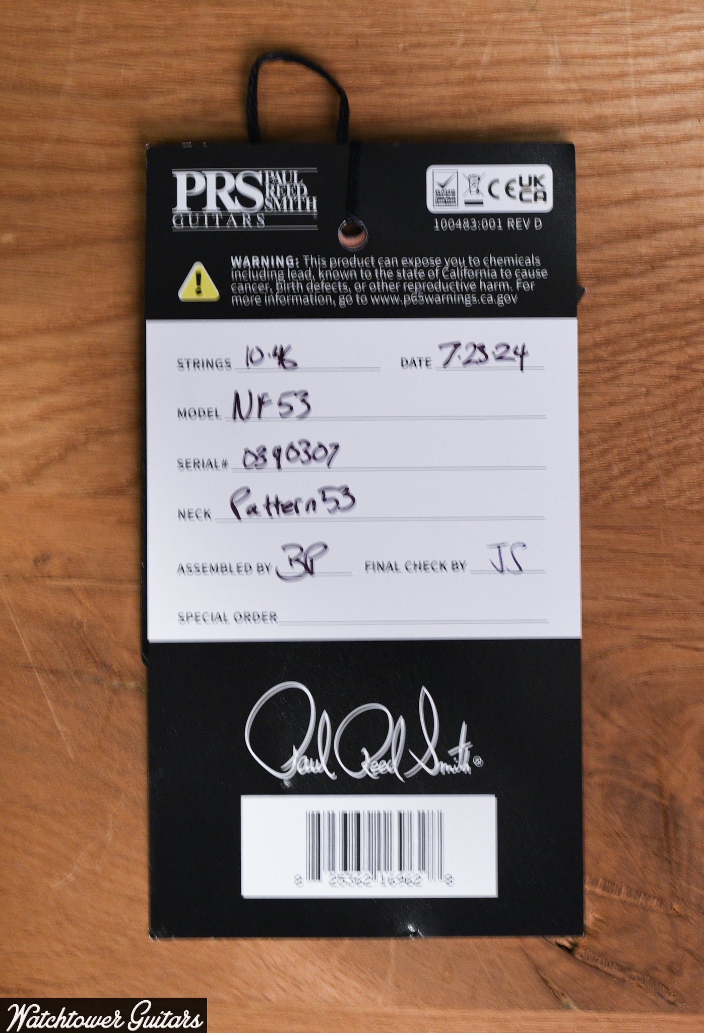 Paul Reed Smith PRS NF 53 Blue Matteo