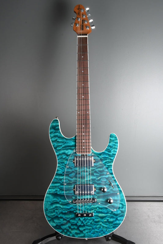 2017 NOS Ernie Ball Music Man Steve Morse BFR Tahitian Blue