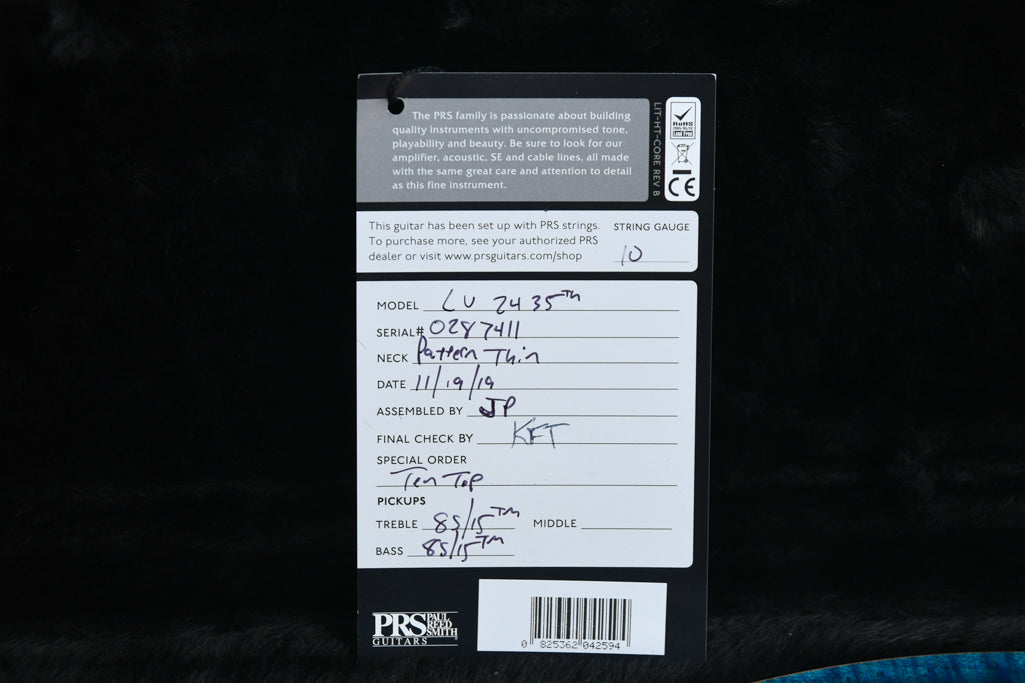 PRS Custom 24 35th Anniversary Aquamarine 10 Top