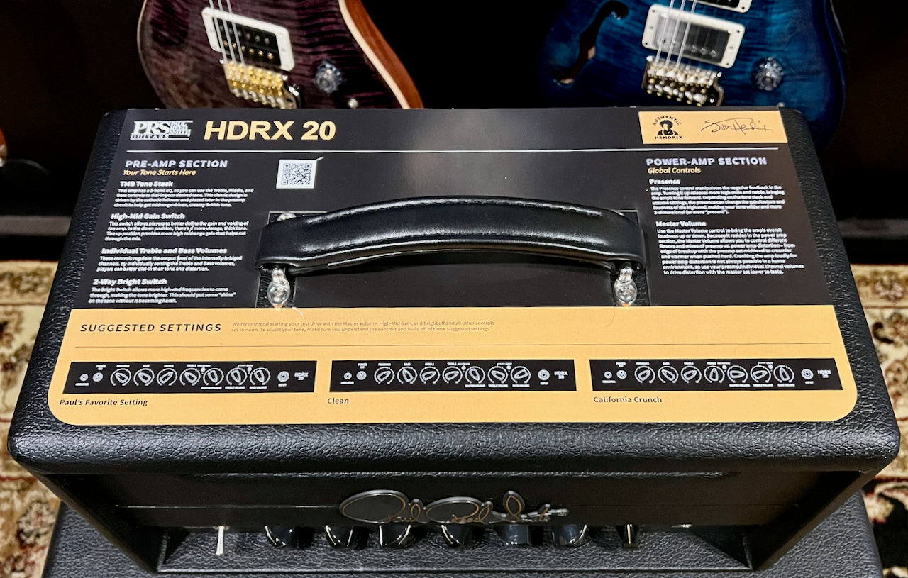 2025 Paul Reed Smith PRS HDRX 20 Jimi Hendrix Head Black Tolex