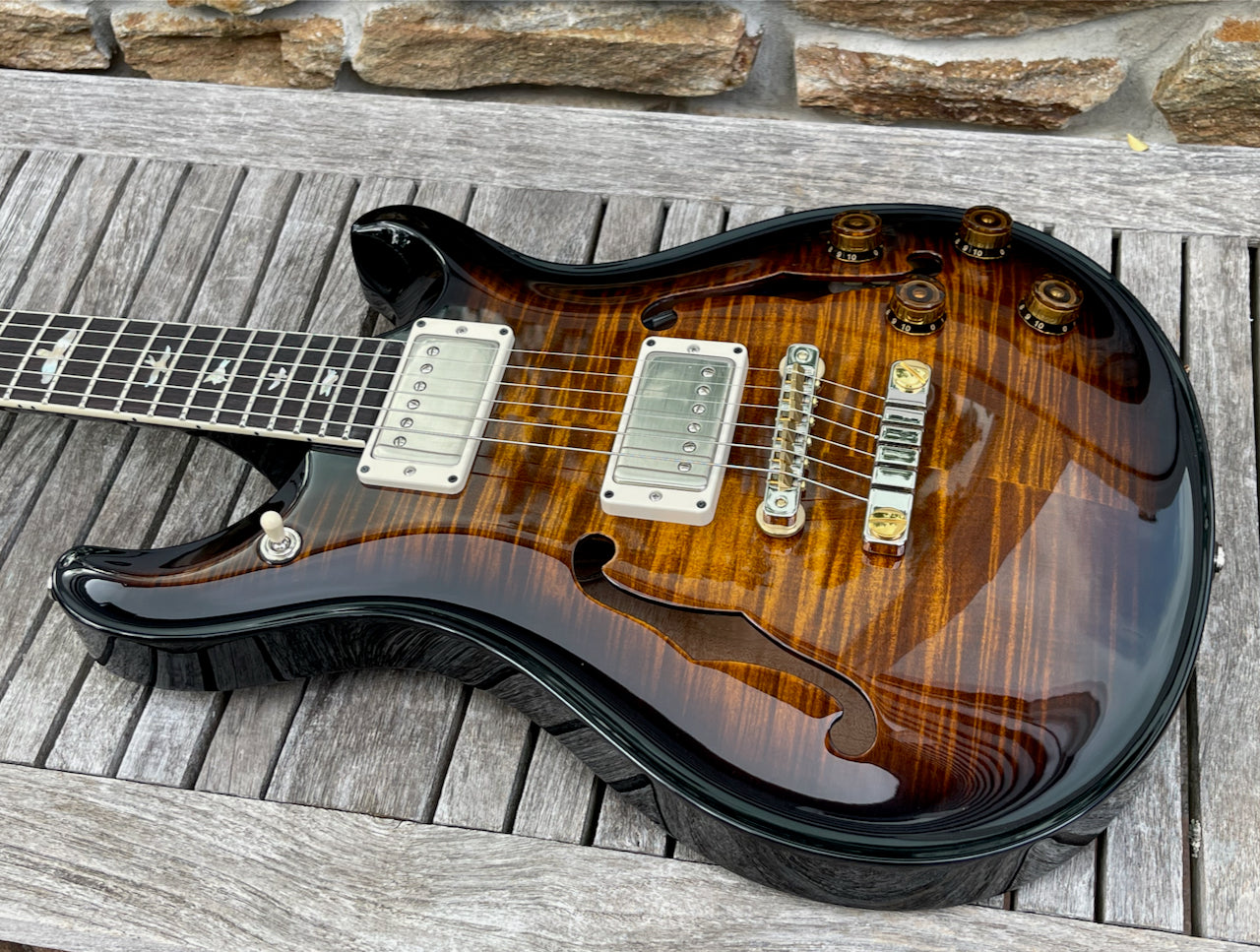Paul Reed Smith PRS McCarty 594 Hollowbody II Black Gold Wrap Burst