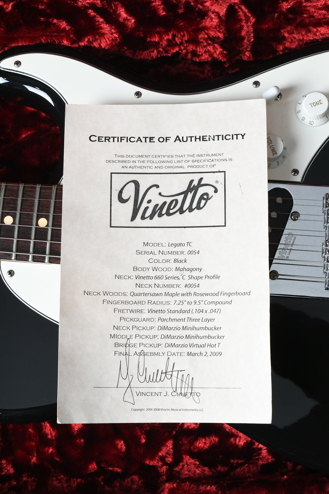 2009 Vinetto Legato TC Black