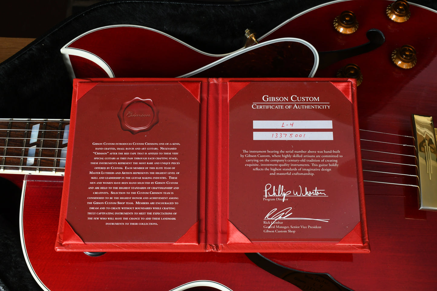 2015 Gibson Crimson Custom Shop L-4 CES Cherry Red