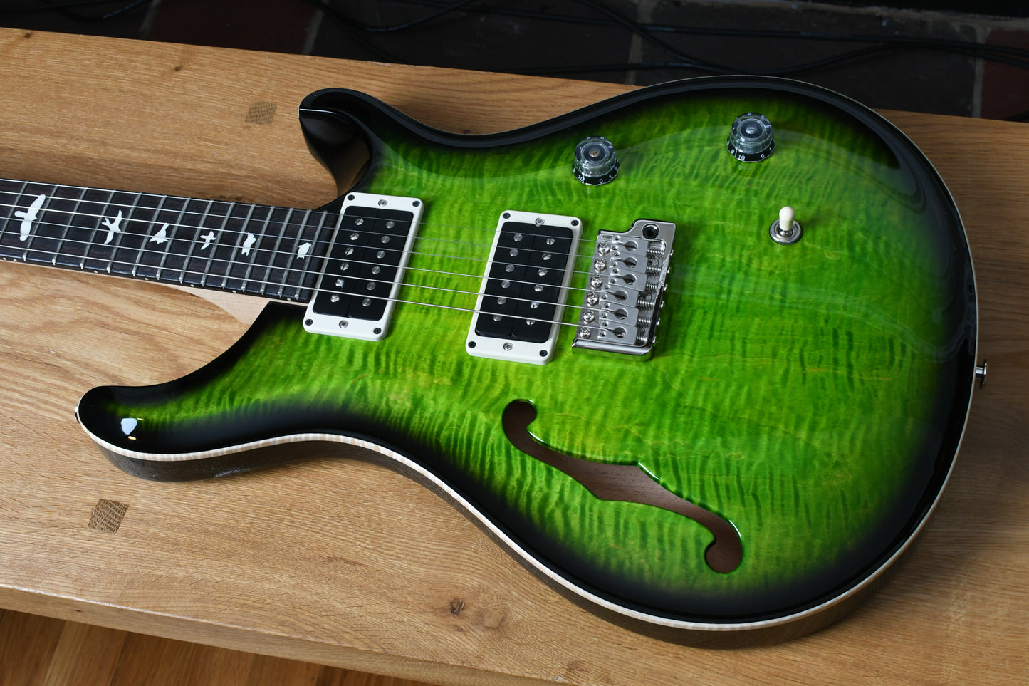 Paul Reed Smith PRS CE 24 Semi Hollow *Custom Color* Eriza Verde Black Wrap Burst