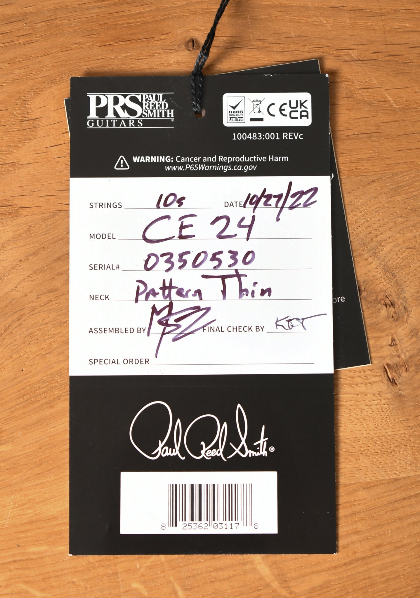 Paul Reed Smith PRS CE 24 Amber