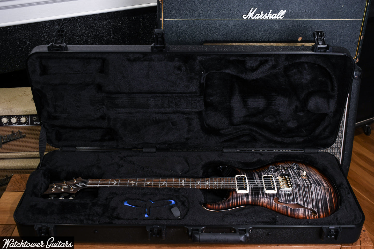 Paul Reed Smith PRS 40th Anniversary Custom 24-08 Semi Hollow Limited Edition Charcoal Tri-Color Burst