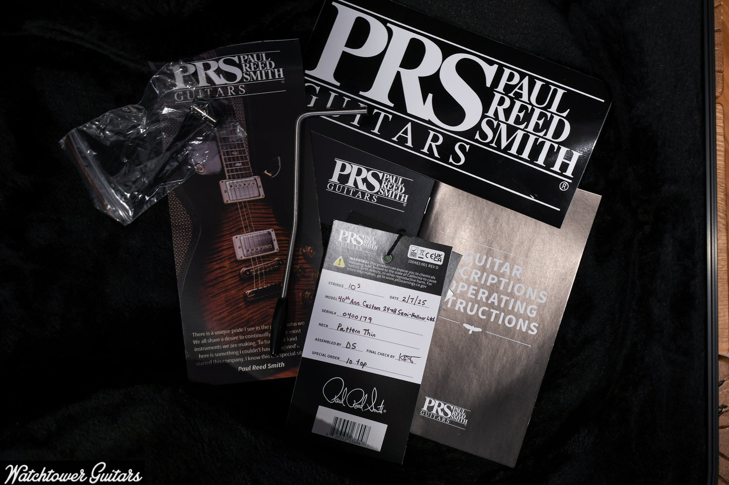 Paul Reed Smith PRS 40th Anniversary Custom 24-08 Semi Hollow Limited Edition Charcoal Tri-Color Burst