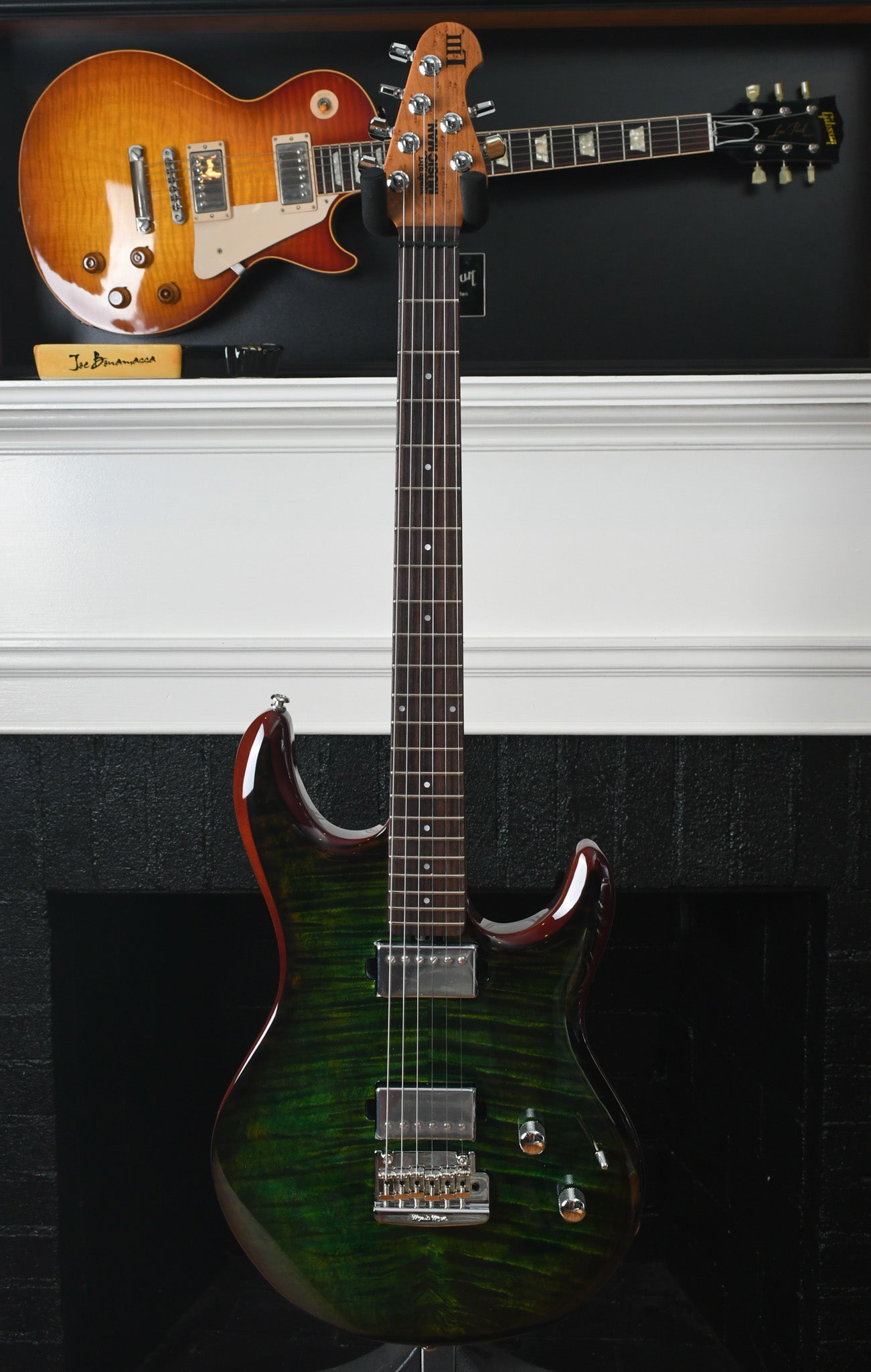 Ernie Ball Music Man Luke III Steve Lukather Signature Luscious Green Flame