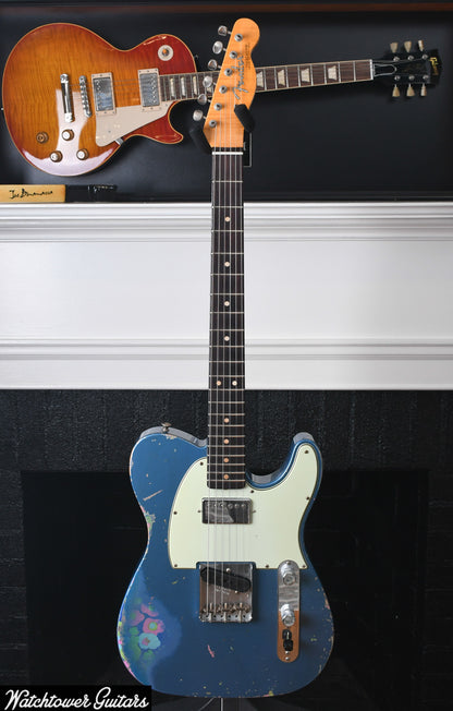 2019 Fender Custom Shop LTD '60s HS Telecaster Relic Aged Lake Placid Blue Over Paisley
