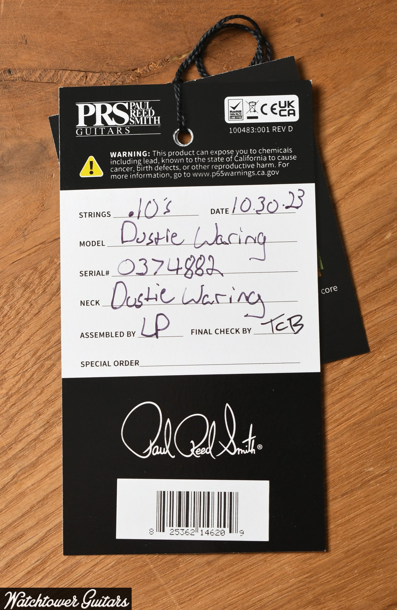 Paul Reed Smith PRS Dustie Waring CE 24 Hardtail Limited Waring Burst
