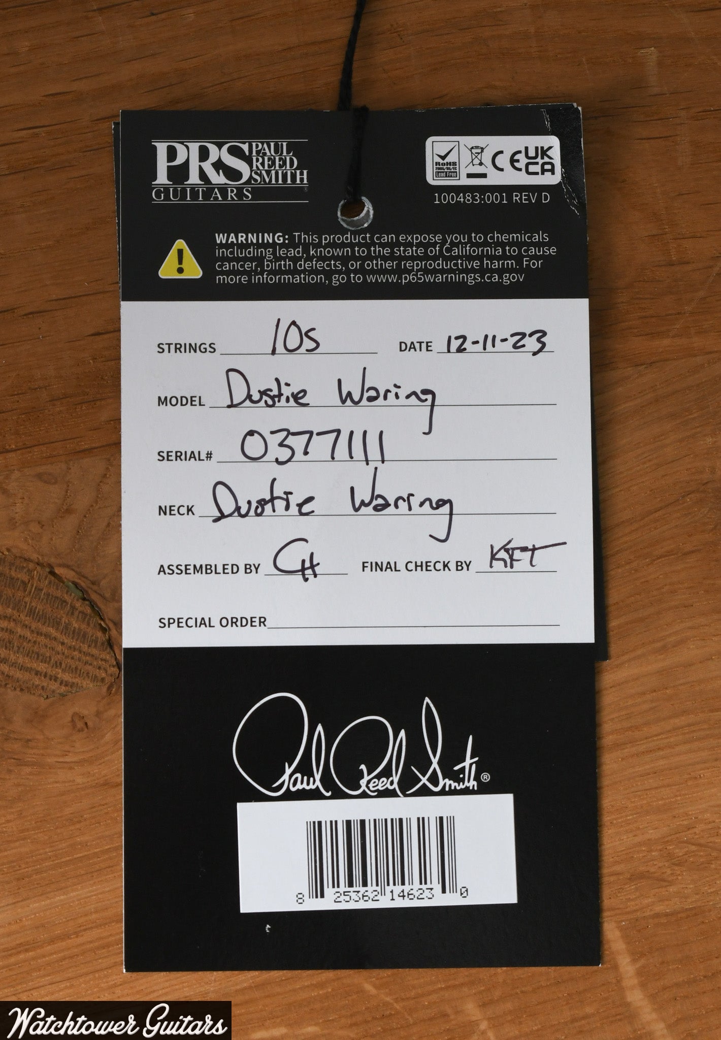 Paul Reed Smith PRS Dustie Waring CE 24 Hardtail Limited Faded Blue Smokeburst