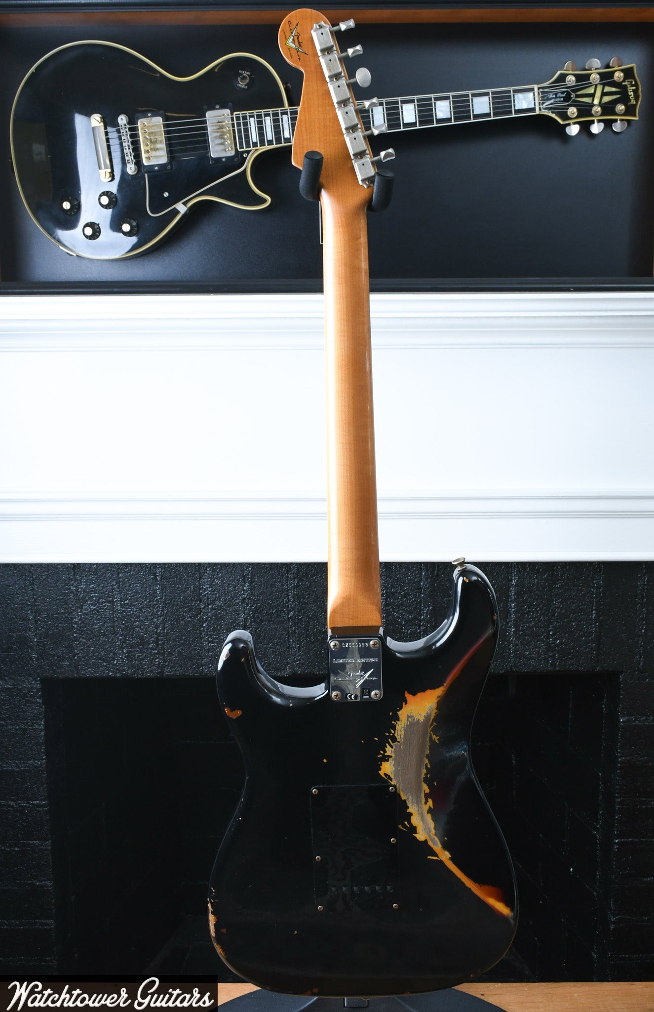 2021 Fender Custom Shop Limited Dual Mag II '60 Stratocaster Aged Black over 3 Tone Sunburst Relic