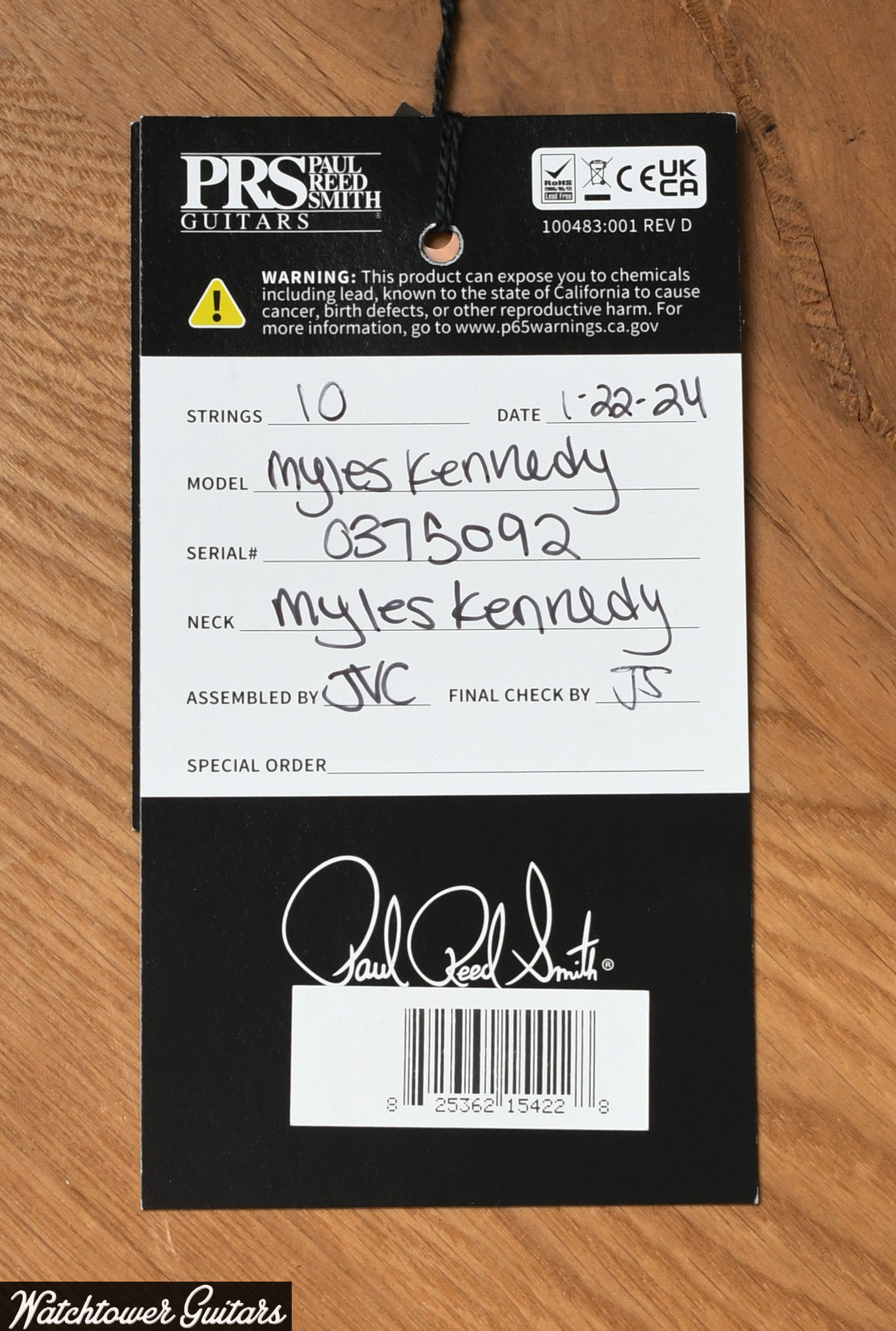 Paul Reed Smith PRS Myles Kennedy Antique White