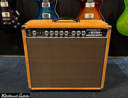 Amplified Nation Overdrive Reverb 50 Watt 1x12 Golden Brown Suede/Oxblood Grill