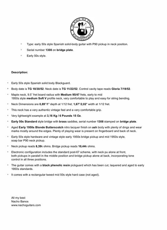 NEW Nacho Blackguard #1308 w/P90