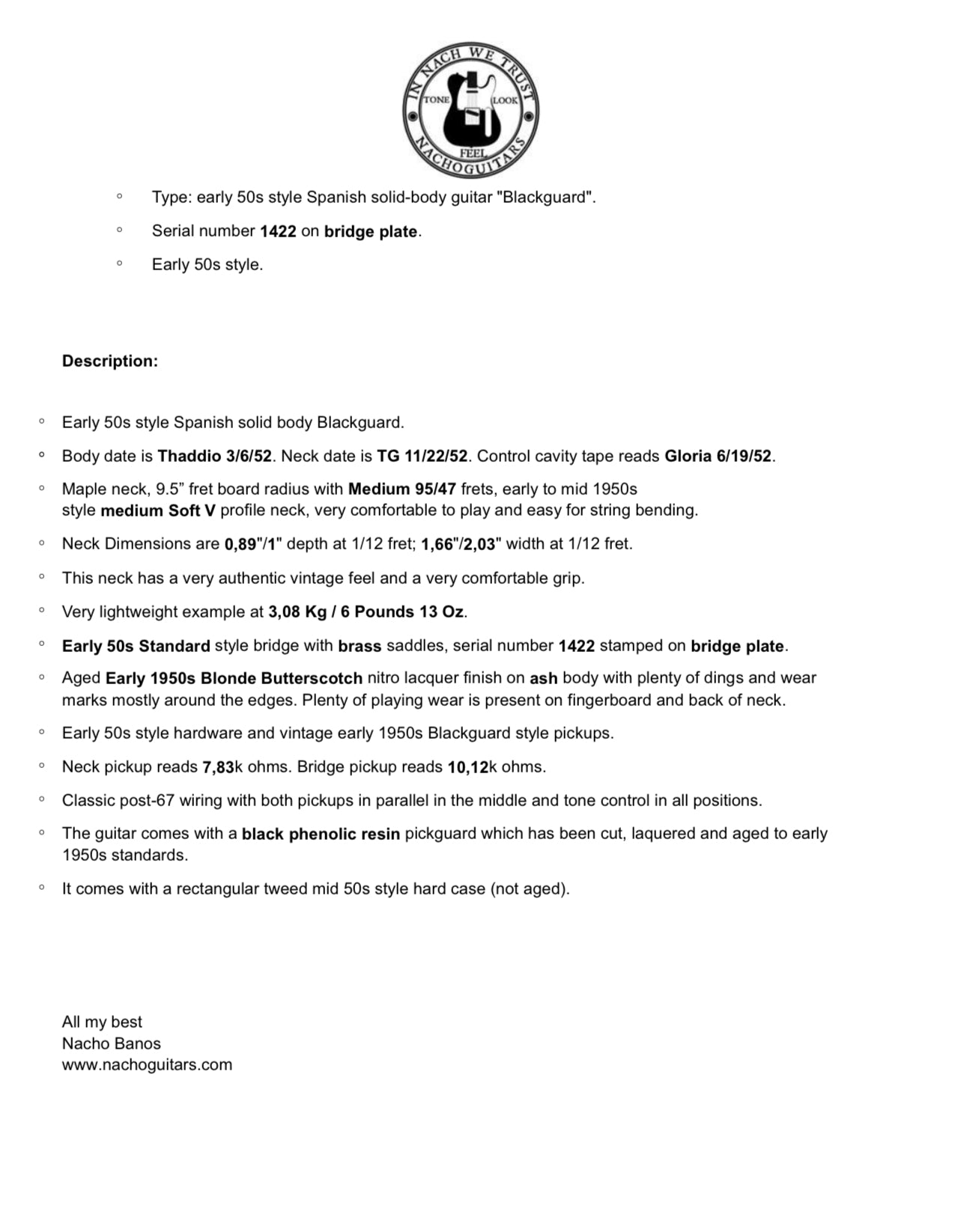 NEW Nacho Blackguard #1422