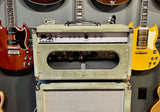 Two Rock Classic Reverb Signature 100/50 Watt Head & 2x12 Cabinet Moss Green Suede with Vintage Beige Grill