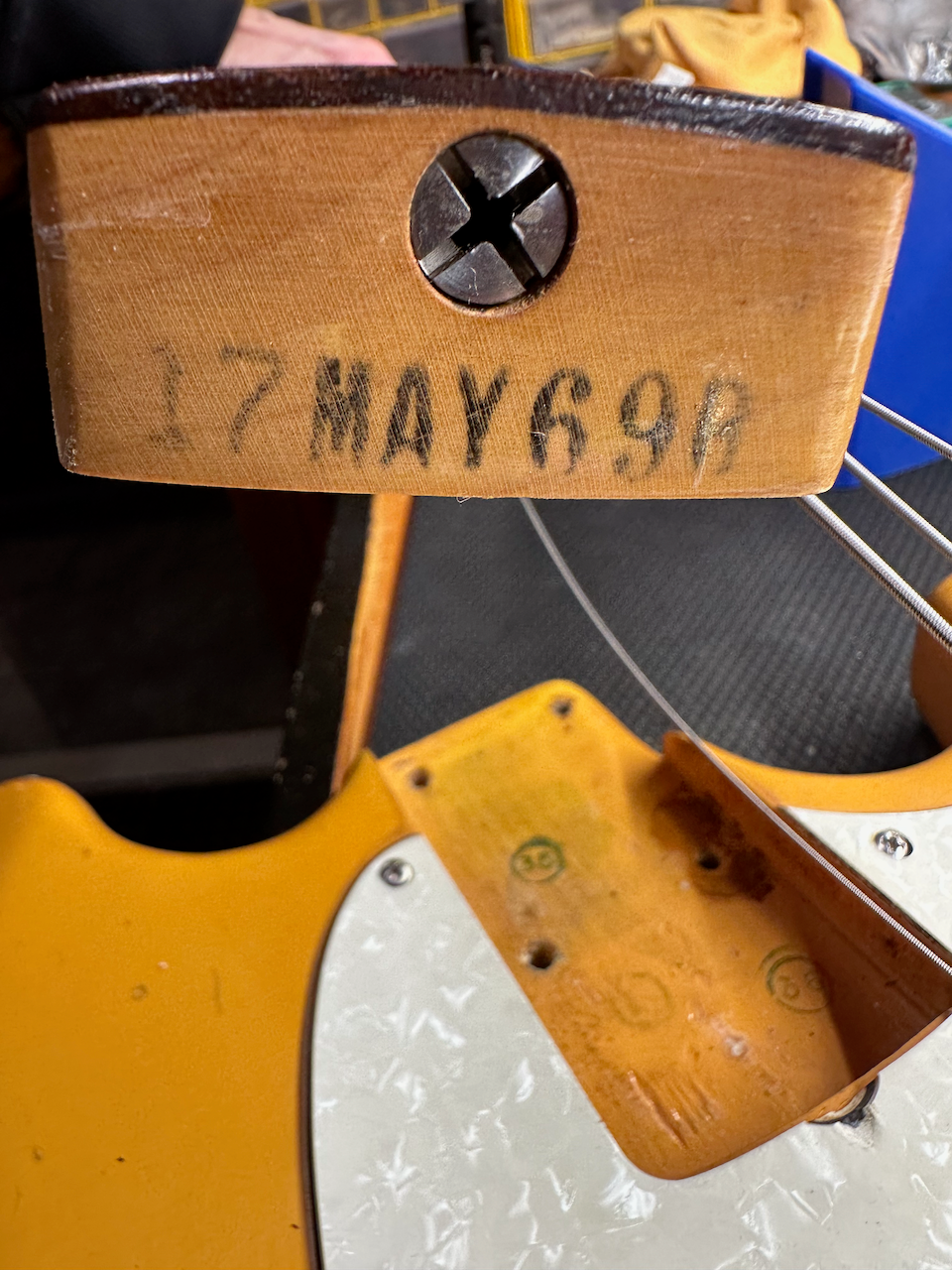 1969 Fender Mustang Bass Competition Orange with Matching Headstock