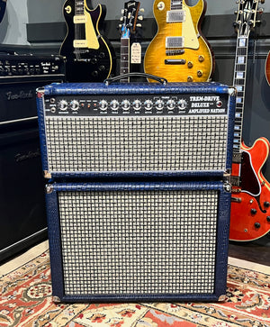 Amplified Nation Trem Drive Deluxe 50 Watt Head & 1x12 Cabinet Blue Crocodile Tolex/Marshall Large Check