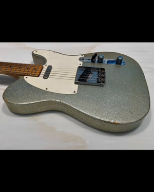 NEW Danocaster Single Cut Silver Sparkle