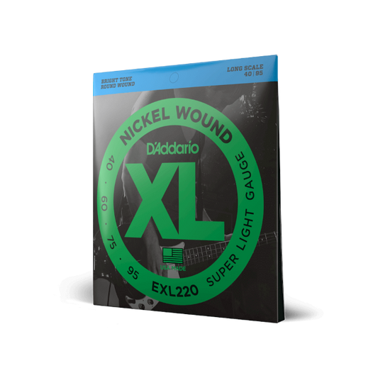 D'Addario 45-105 Regular Light Top Medium BTM, Long Scale, XL Nickel Bass Strings EXL165