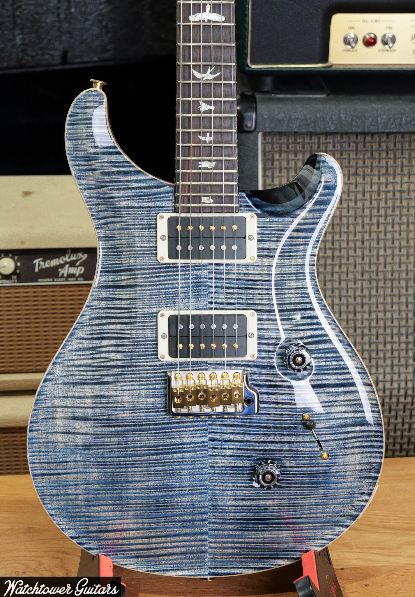 Paul Reed Smith PRS Custom 24 10 Top Faded Whale Blue