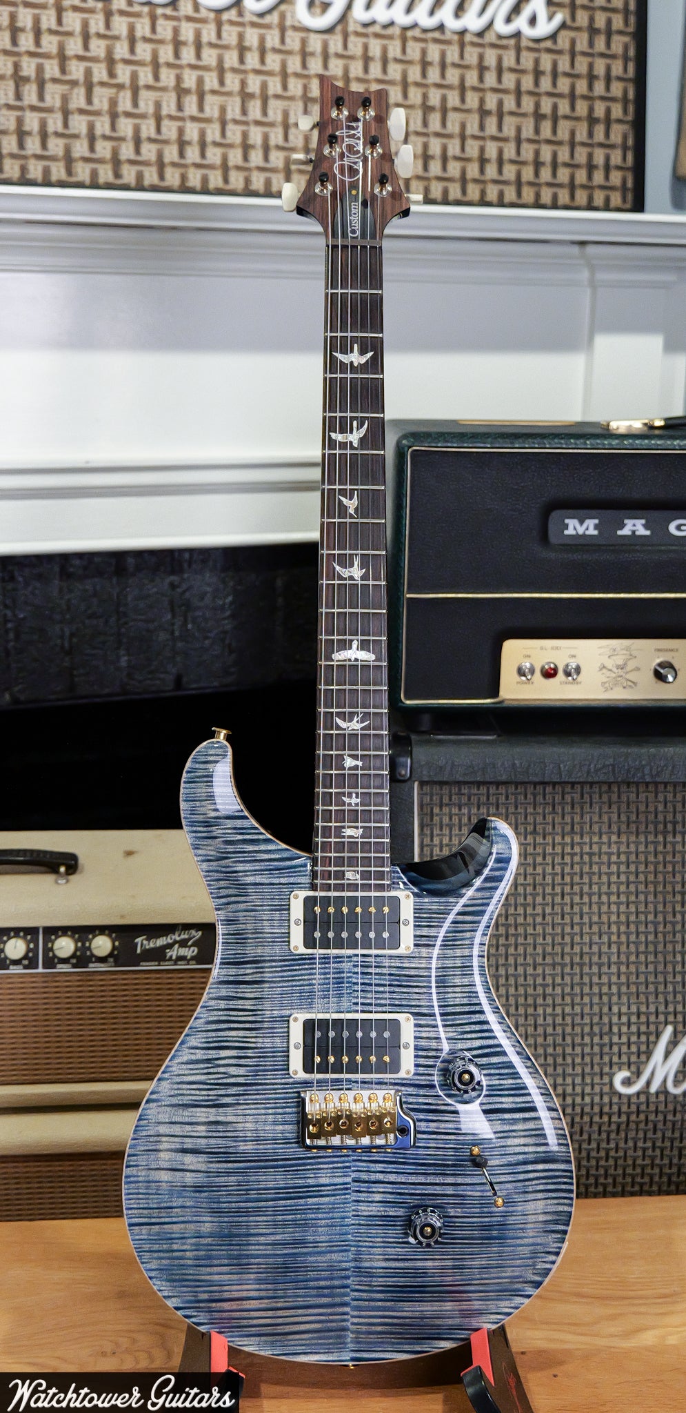 Paul Reed Smith PRS Custom 24 10 Top Faded Whale Blue