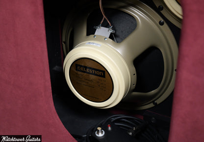 2025 Amplified Nation Phoenix Fury 50 Watt Head & 2x12 Cabinet Burgundy Suede/Mad Hatter Grill