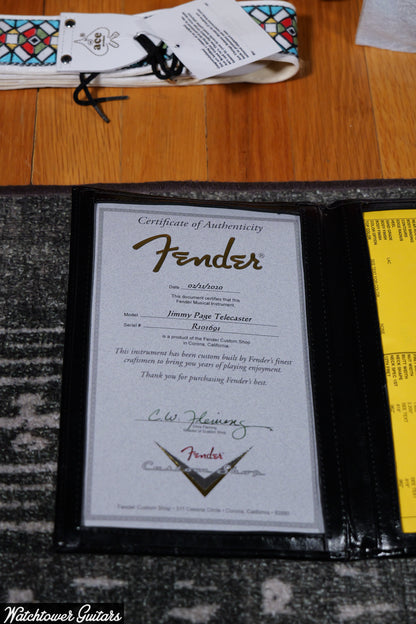 2020 Fender Custom Shop Jimmy Page Mirrored 1959 Telecaster White Blonde