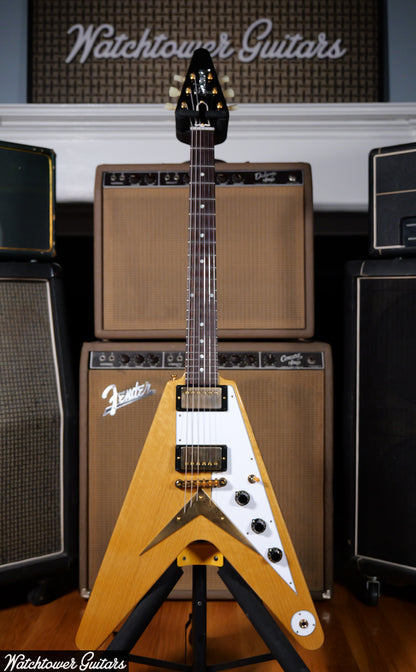 2022 Gibson 1958 Flying V Korina (White Pickguard)