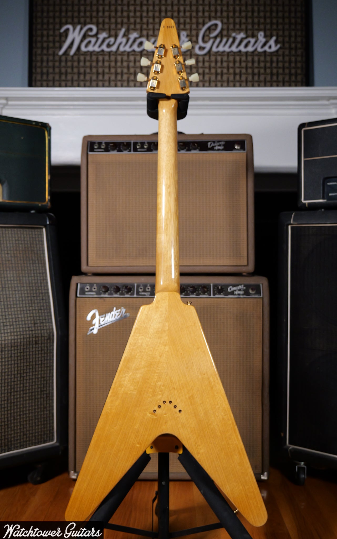 2022 Gibson 1958 Flying V Korina (White Pickguard)