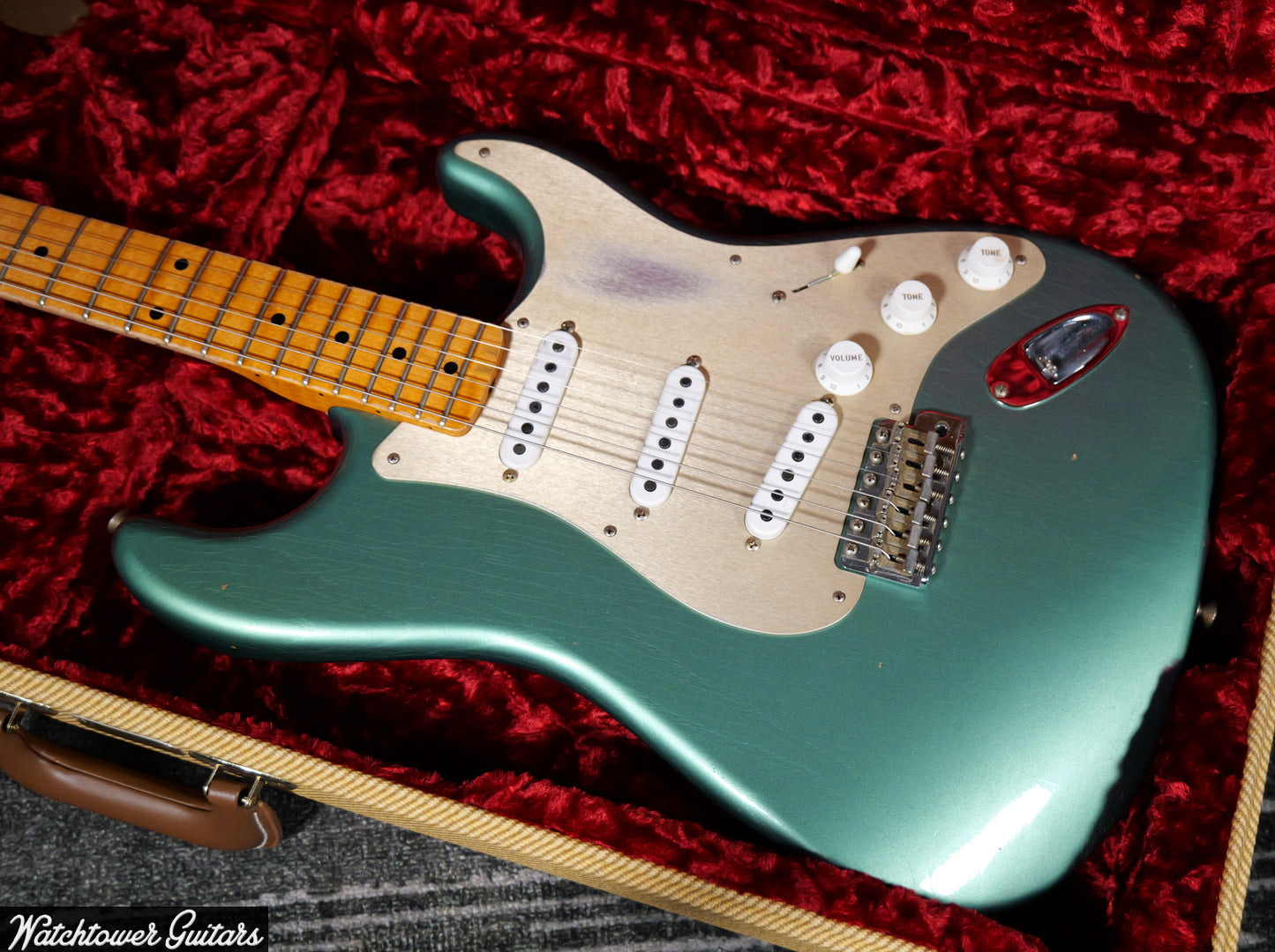 2020 Fender Custom Shop Limited Dual Mag '55 Stratocaster Super Faded Aged Sherwood Green Journeyman Relic