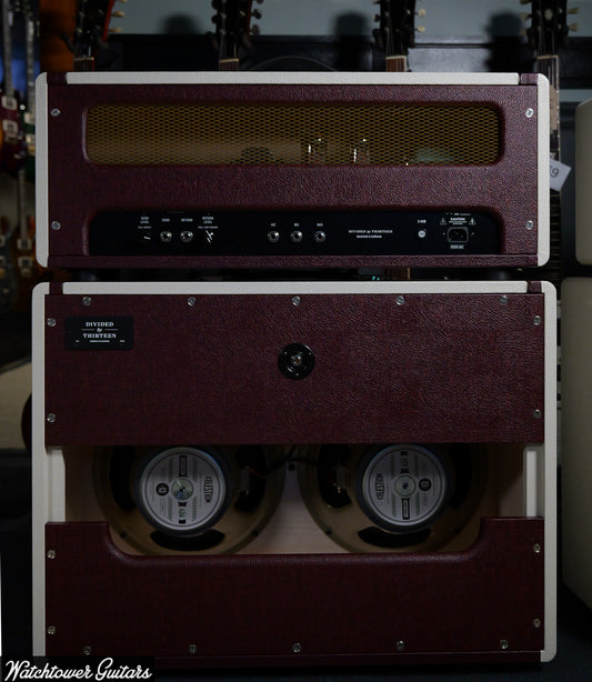 Divided by 13 Butch Walker Signature BW 1969 Head & 2x12F Speaker Cabinet *Custom Color* Vintage Bordeaux/White