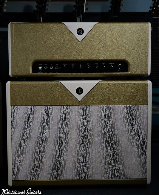 Divided by 13 Butch Walker Signature BW 1969 Head & 2x12F Speaker Cabinet *Custom Color* Gold/White