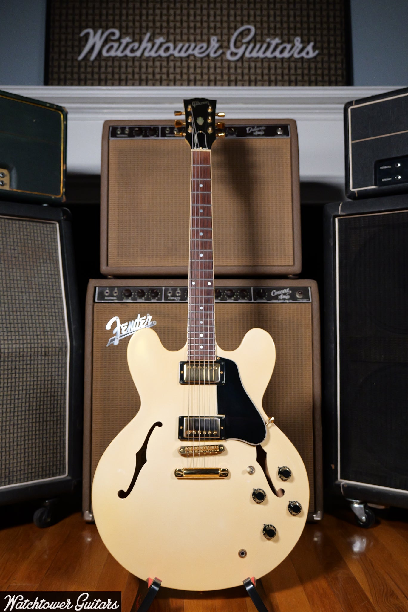 1983 Gibson Custom Shop ES-335 *Rare Custom Color* Pearl White with Gold Hardware