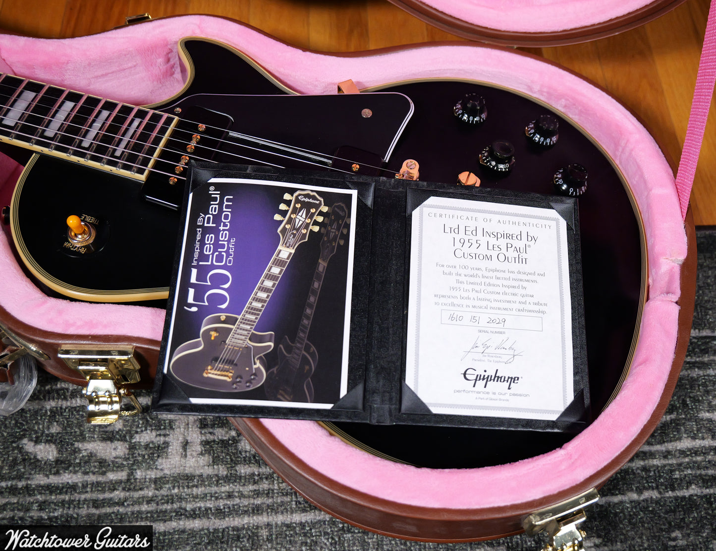 2016 Epiphone Ltd Inspired by 1955 Les Paul Custom Ebony