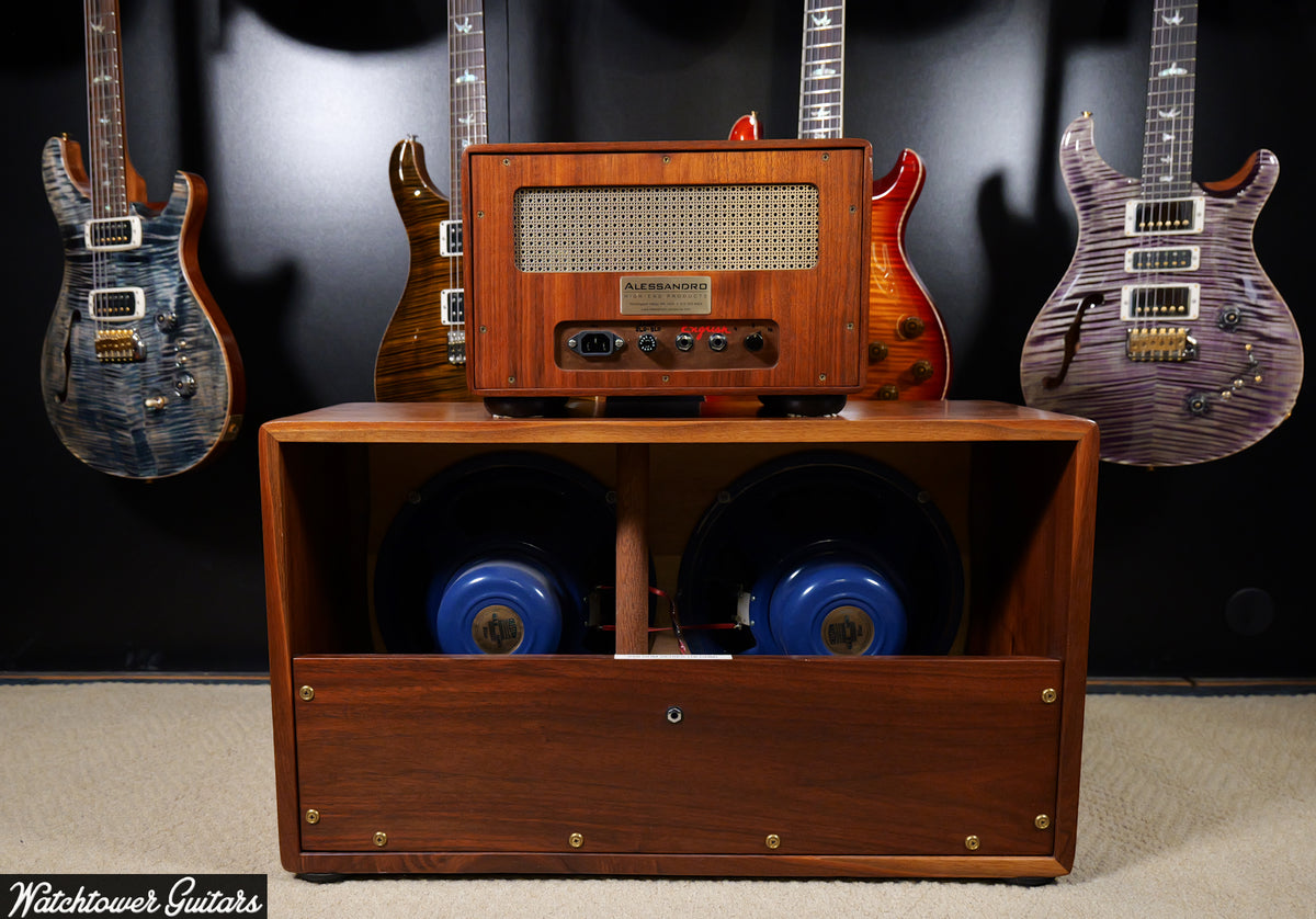2000's Alessandro English Coon Hound Head Walnut 2x12 Cabinet
