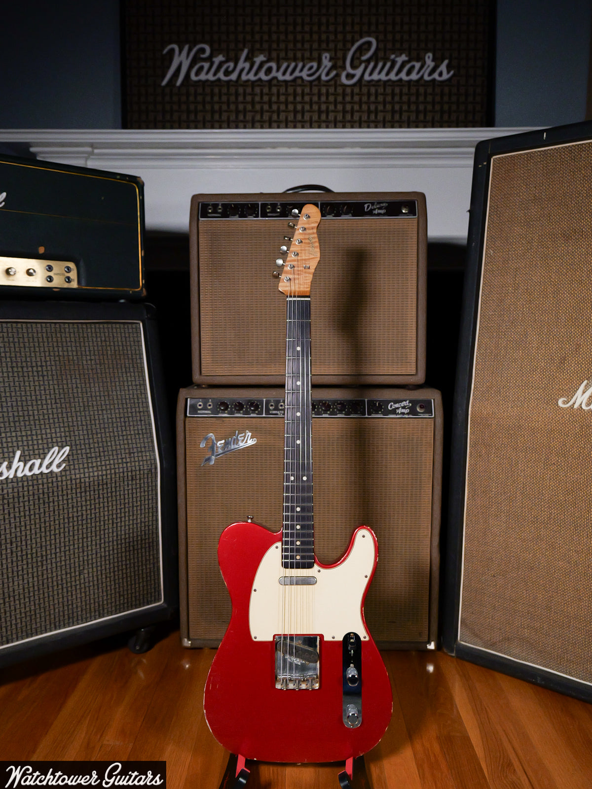 2018 Danocaster Single Cut Candy Apple Red