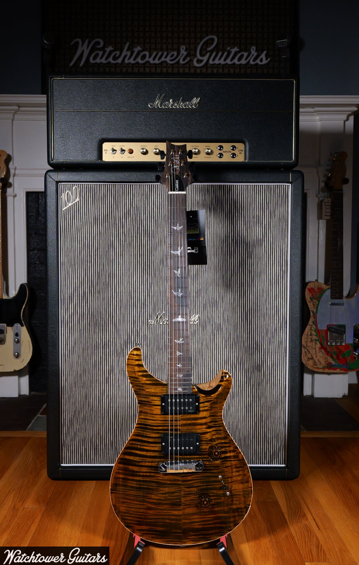 Paul Reed Smith PRS Custom 24 Stoptail Wood Library Tiger's Eye