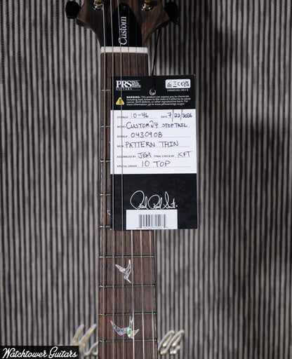Paul Reed Smith PRS Custom 24 Stoptail Wood Library Faded Whale Blue