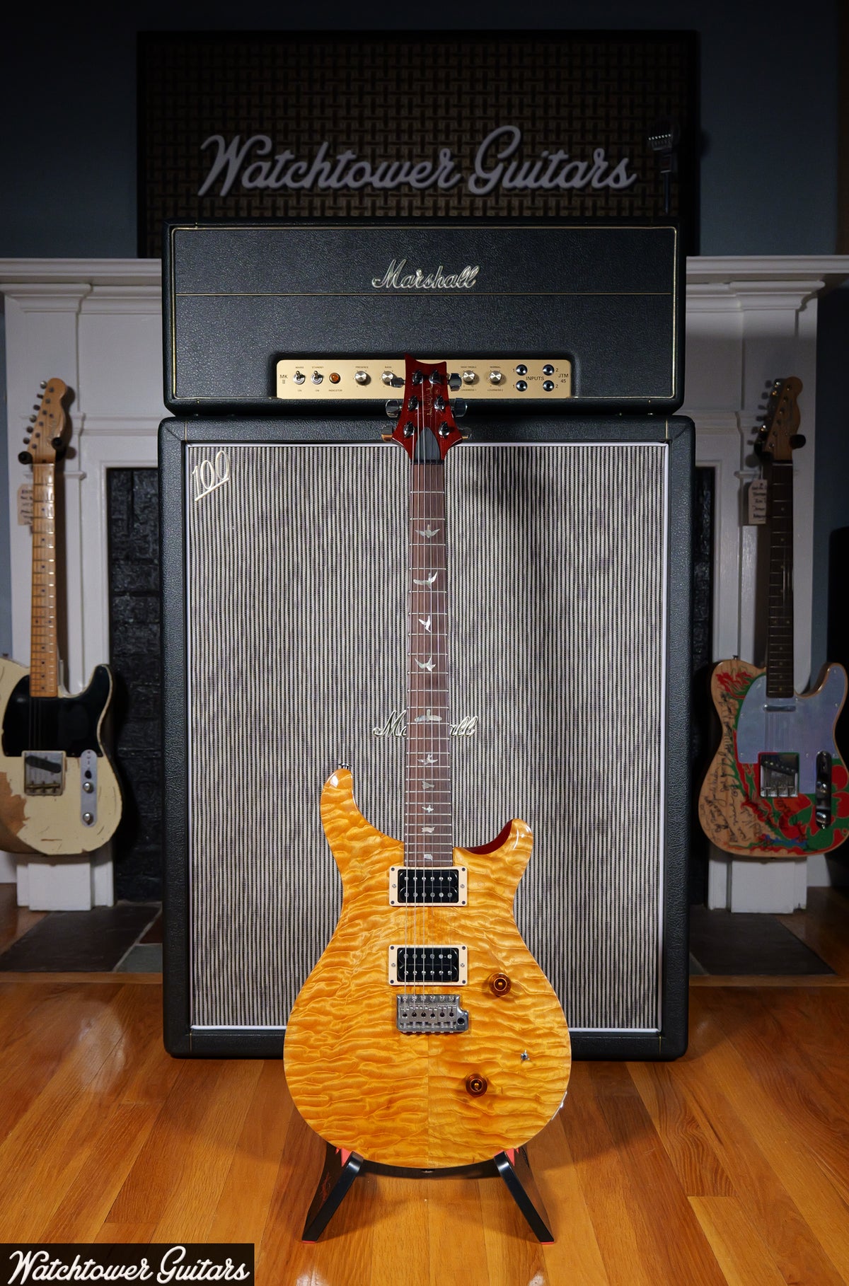 1989 PRS Custom 24 Signature #448/1000 Vintage Yellow Private Stock Quality Quilt