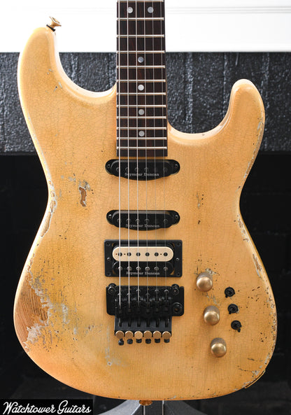 2023 Charvel USA Custom Shop San Dimas HSS Heavy Relic Brazilian Vanilla Shake