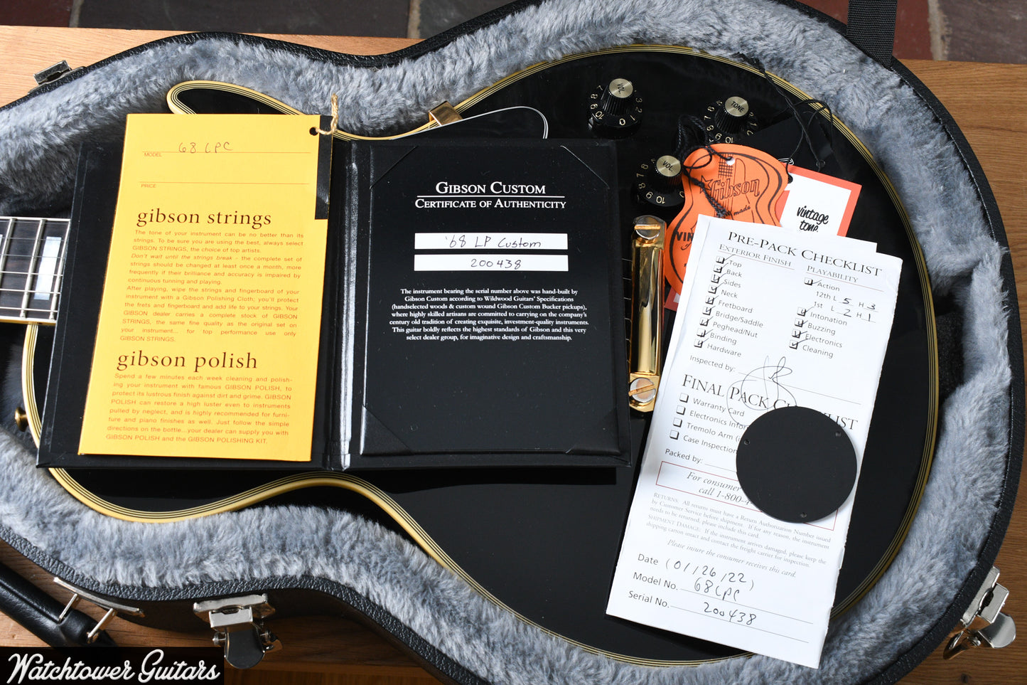 2022 Gibson 1968 Les Paul Custom Wildwood Spec Black Beauty