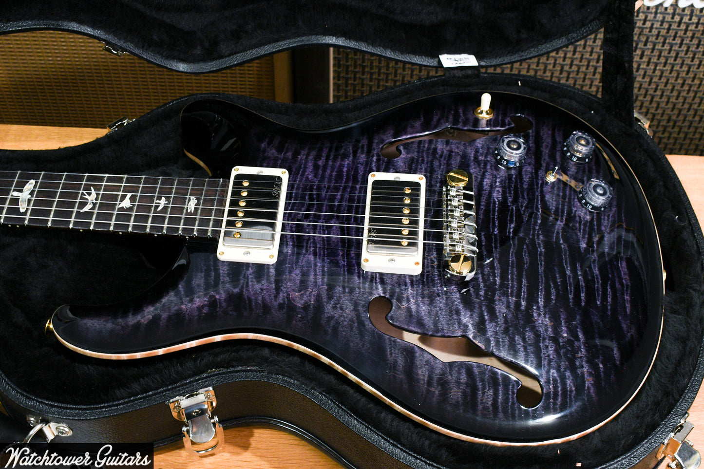2024 Paul Reed Smith PRS Hollowbody II Piezo 10 Top Purple Mist