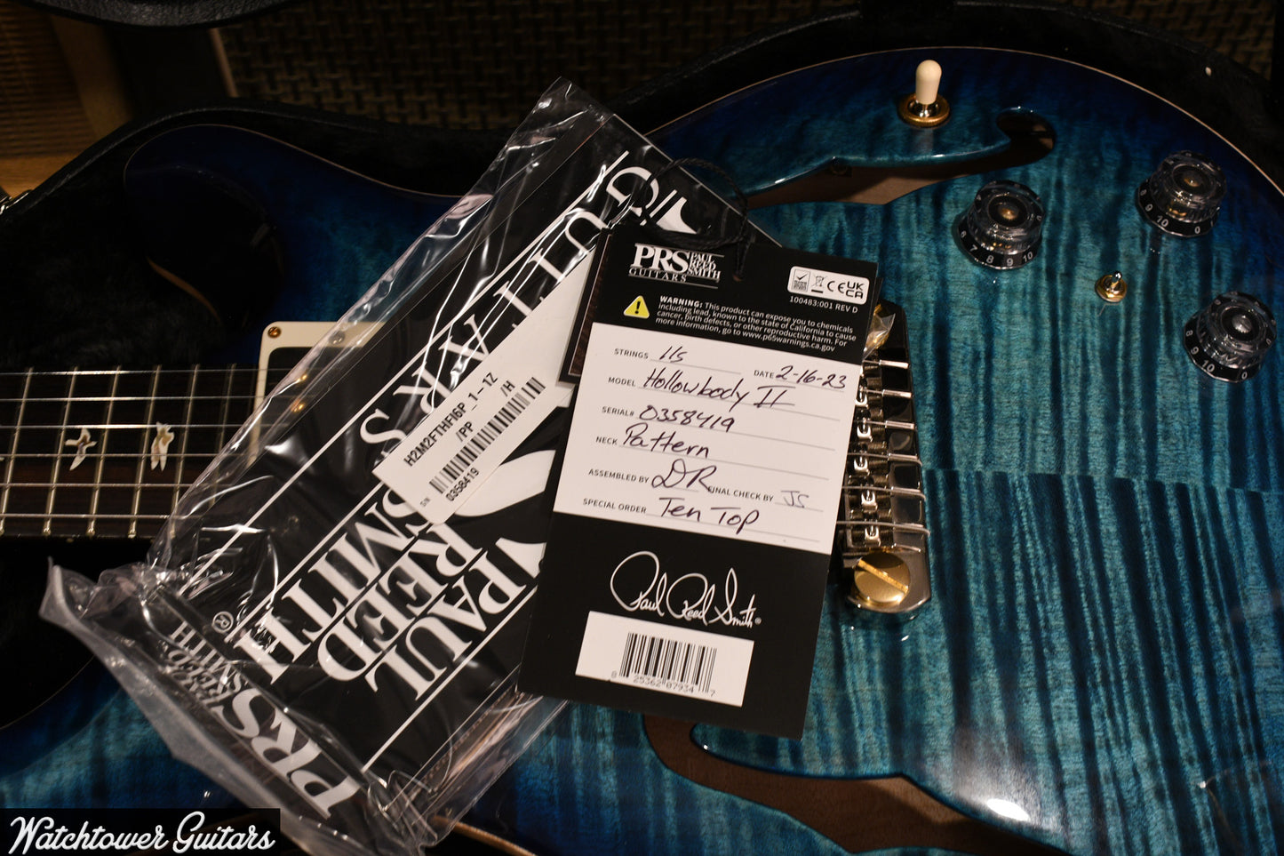 2023 Paul Reed Smith PRS Hollowbody II Piezo 10 Top Cobalt Blue