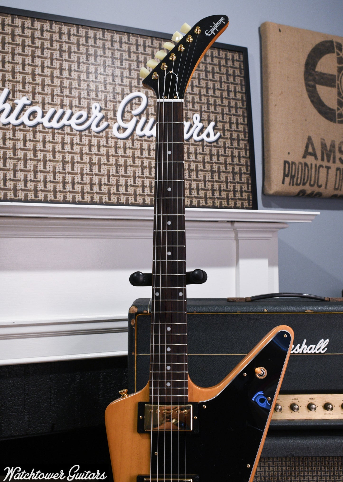 2022 Epiphone Ltd Edition 1958 Korina Explorer Aged Natural