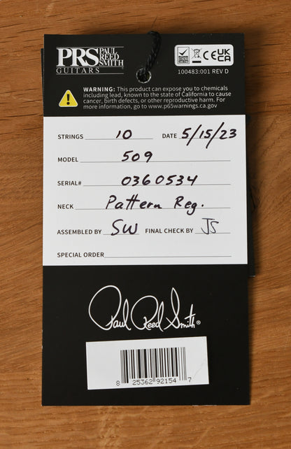 Paul Reed Smith PRS 509 10 Top McCarty Sunburst