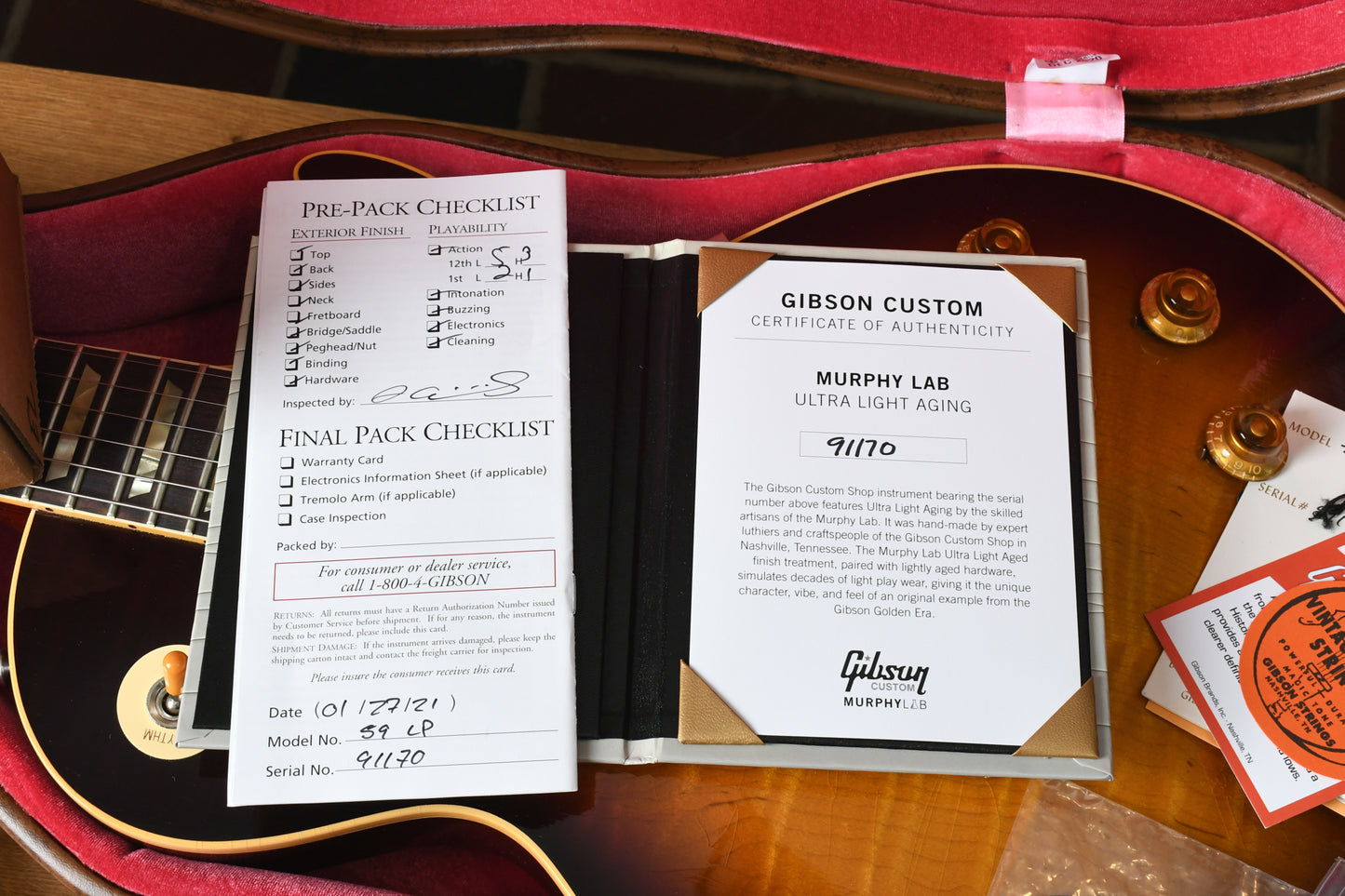 2021 Gibson 1959 Standard Murphy Lab Ultra Light Aged Southern Fade '59 Virgil Arlo Pickups