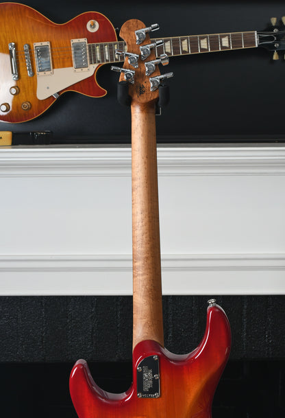 Ernie Ball Music Man Luke III Steve Lukather Signature Cherry Burst Flame